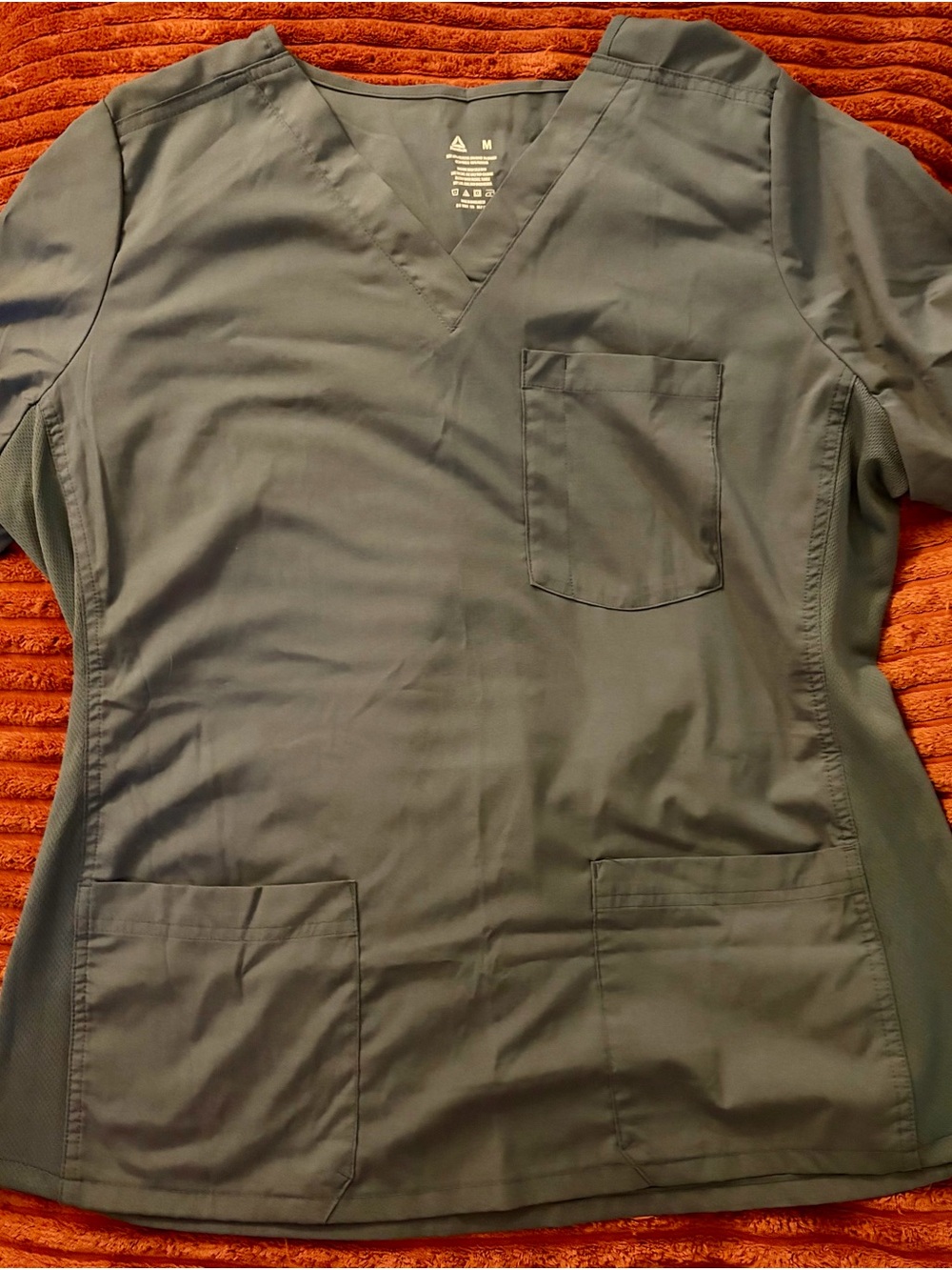 Blue-Gray Reebok Scrub Set - Top & Drawstring Pants - Picture 3 of 5